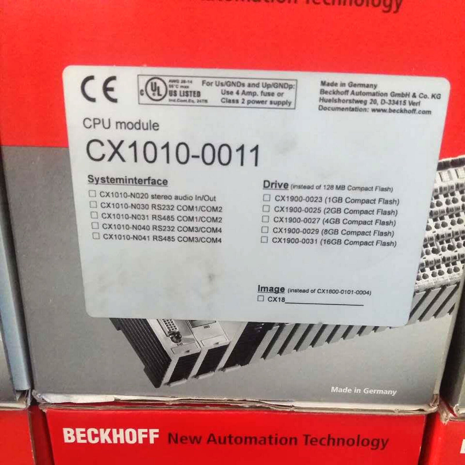 new 1PCS  Beckhoff CX1010-0011 PLC Module