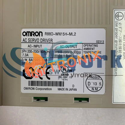 1PCS OMRON R88D-WN15H-ML2 SERVO DRIVE 200V 3PH 1.5KW ML2
