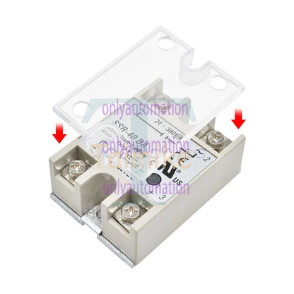 25A/40A/60A SSR-25DA/40DA/60DA Fotek Solid State Relay Module Alloy Heat Sink N!