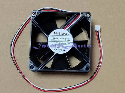 1PC NMB-MAT 3112KL-05W-B69 24V 0.28A 8cm printer frequency converter cooling fan