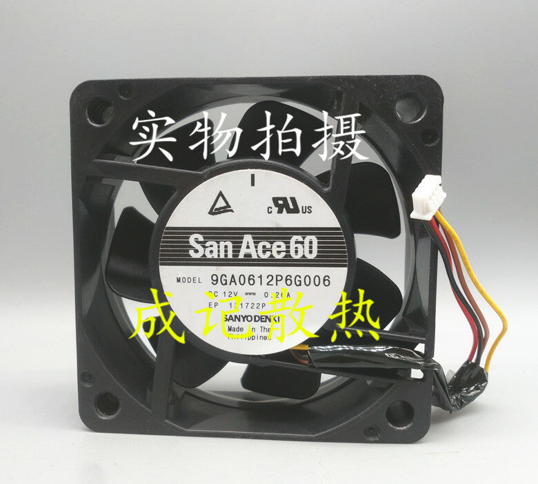 1pcs Sanyo 9GA0612P6G006 12V 0.26A 6cm 4-wire high-end cooling fan