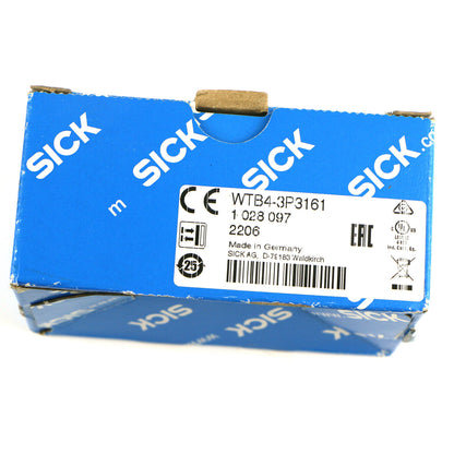 SICK WTB4-3P3161 PLC PHOTOELECTRIC PROXIMITY SENSOR, PNP, M8 3-PIN - SICK