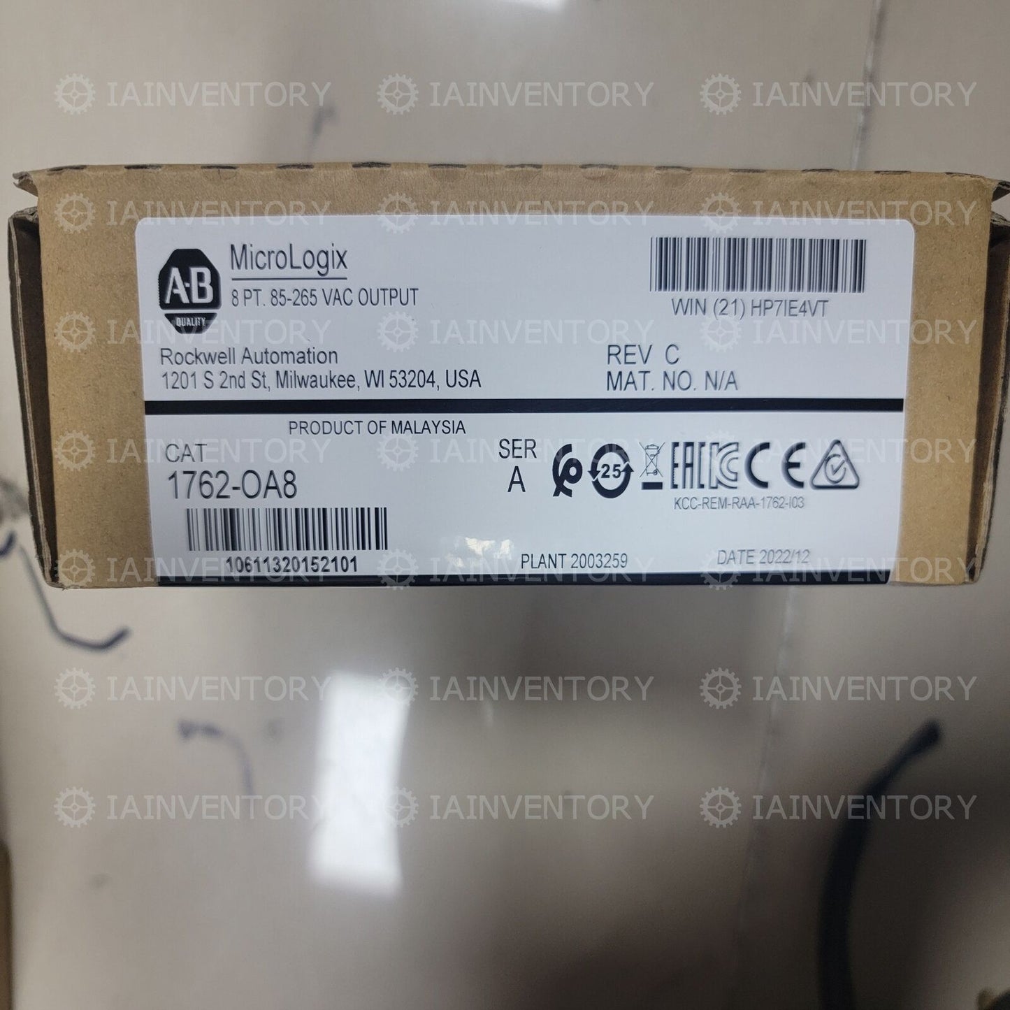 Allen-Bradley MicroLogix 8 Point Digital Output Module 1762-OA8 - ALLEN-BRADLEY