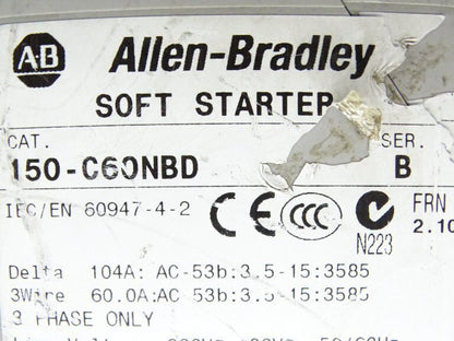 Allen Bradley 150-C60NBD Motor Starter Series B - ALLEN BRADLEY