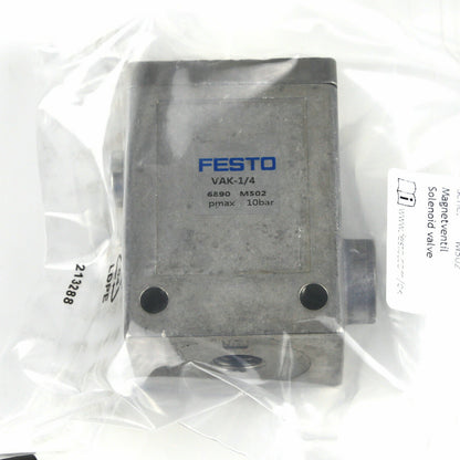 FESTO VAK-1/4 6890 Vacuum Generator Professional 6890 Vacuum Pump Absorbent Top Mount - FESTO