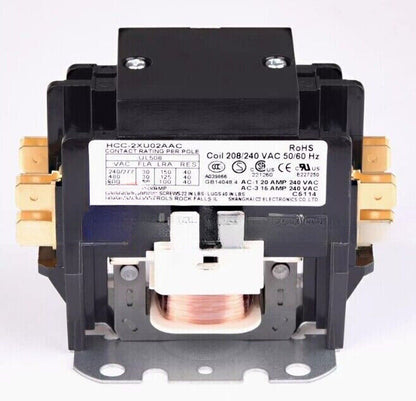 1Pcs For 208V-240V 30A HCC-2XU02AAC Two-Pole Ice Machine AC Contactor