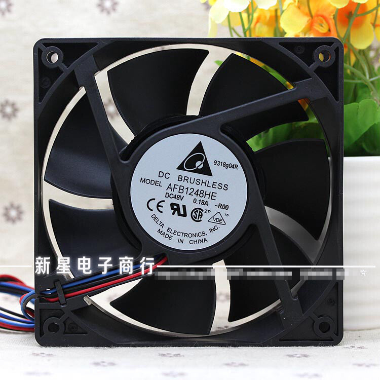1pcs DELTA AFB1248HE-ROO 12038 48V 0.18A 12CM industrial computer inverter fan
