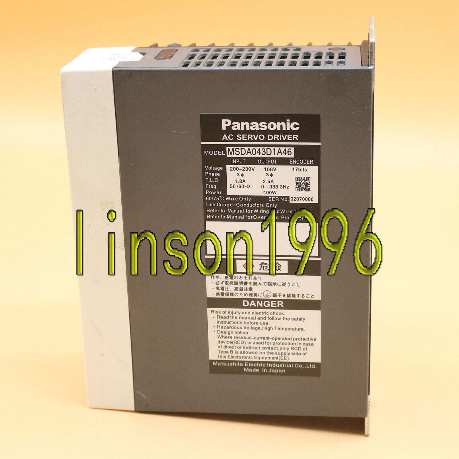 used   Tested Panasonic MSDA043D1A46 servo drives