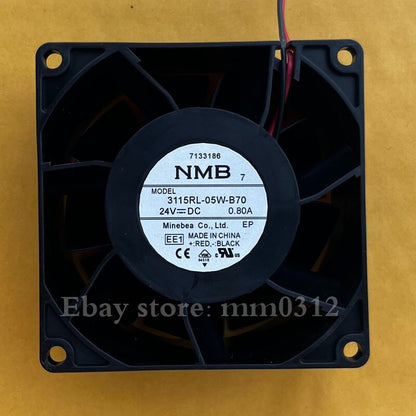 1pcs NMB 3115RL-05W-B70 8038 24V 0.80A inverter large air volume cooling fan