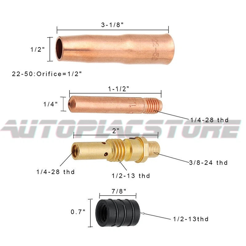 For SNAP-ON FM140 YA212 YA204 TWECO Style Mig Welder Contact tip .023 0.6mm #a