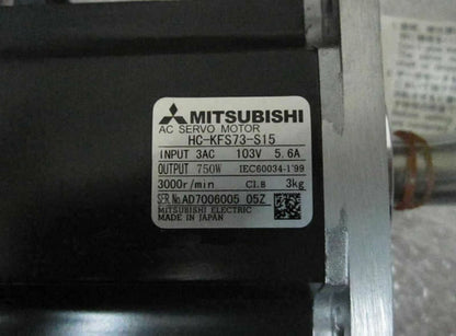 Mitsubishi servo motor HC-KFS73-S15 – Tested and in Good Condition - MITSUBISHI