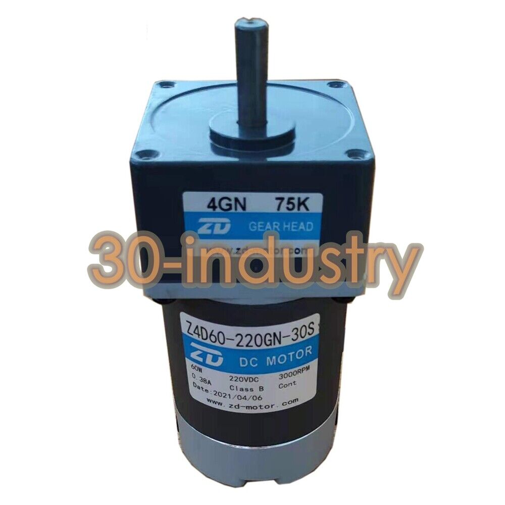 60W Gear Motor Z4D60-220GN-30S/4GN75K 220VDC 3000RPM - KOEED