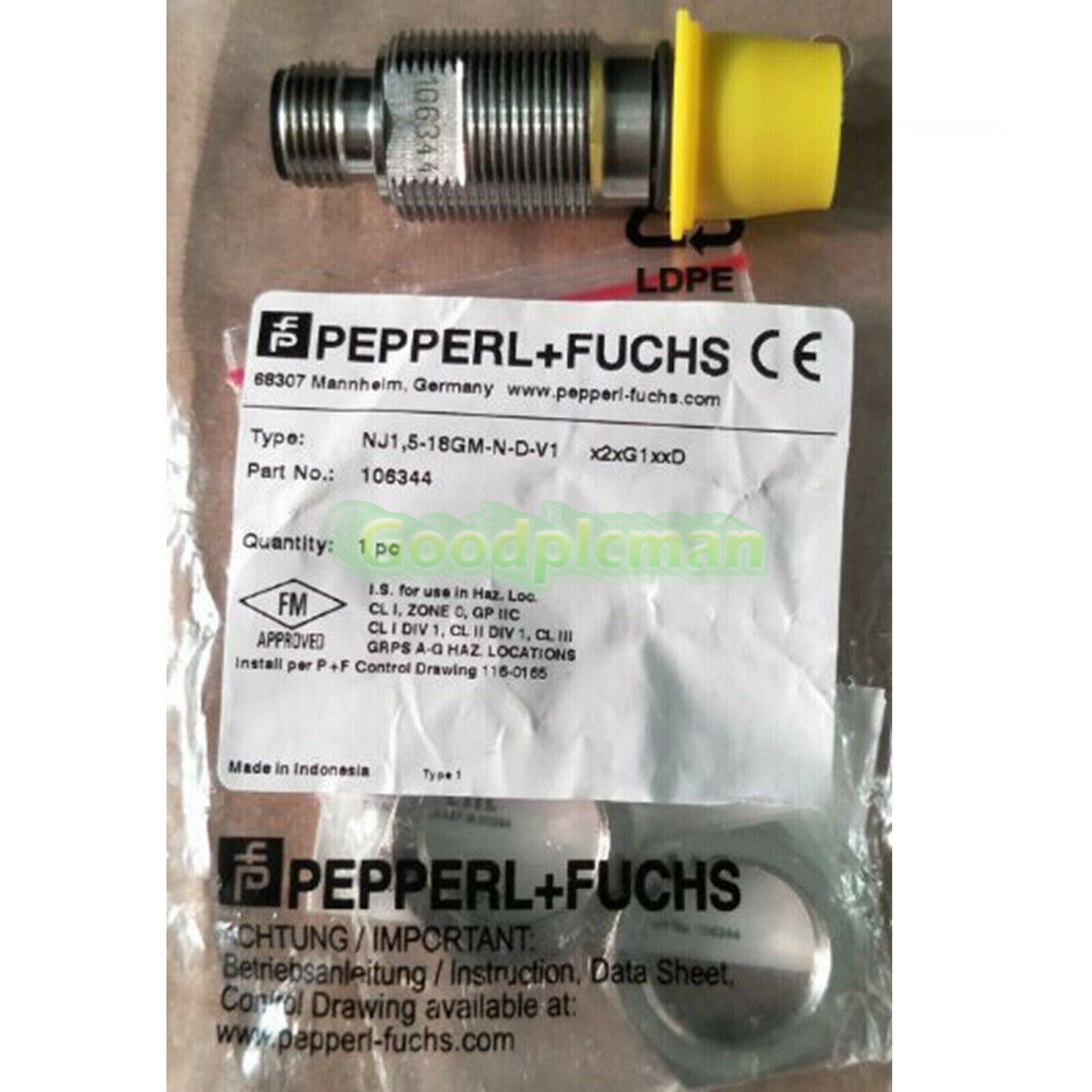 Pepperl+Fuchs NJ1.5-18GM-N-D-V1 Proximity Switch 1Pcs/