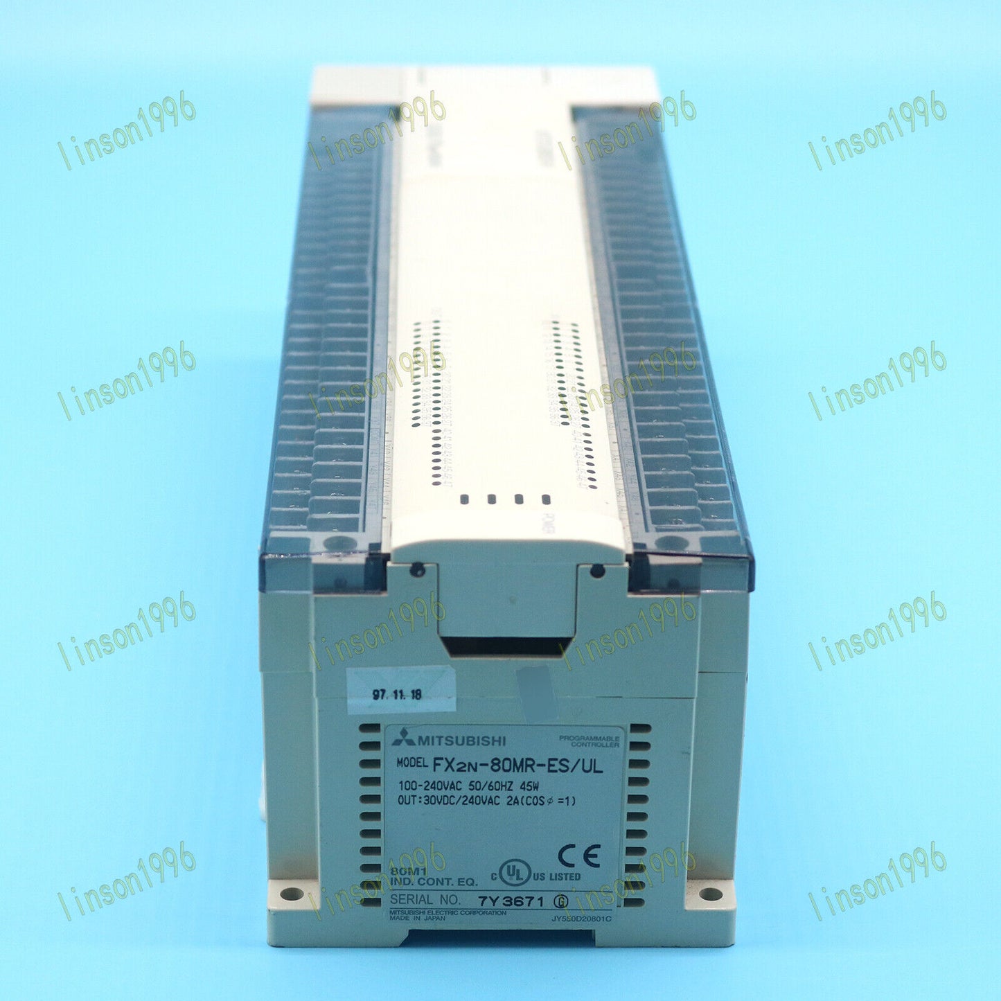 used Mitsubishi FX2N-80MR PLC programmable logic controller ES/UL tested - MITSUBISHI