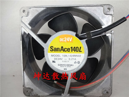 1pcs SANYO 109L1424M502 24V 0.21A 140 * 140 * 50mm aluminum frame fan