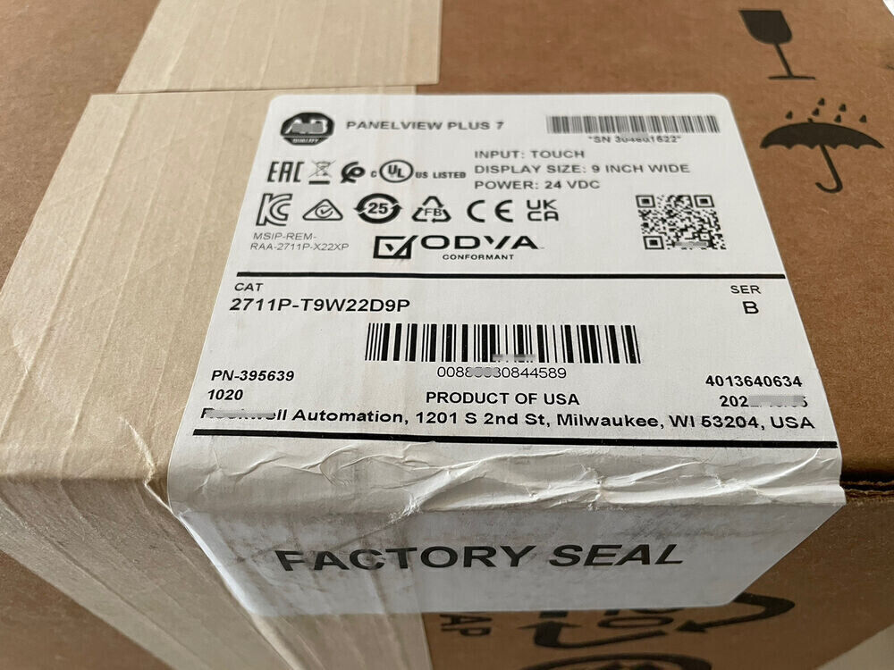 Allen Bradley Panelview Plus 7-inch 7-Touchscreen 2711P-T9W22D9P 7-in 7-Touchscreen - ALLEN BRADLEY
