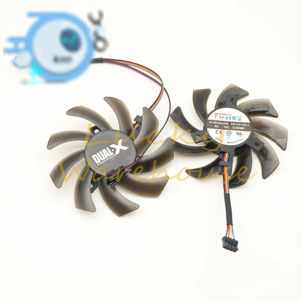 85mm For Sapphire AMD HD7970 HD7950 HD7870 HD7850 Dual-X Fan Replacement 40mm~