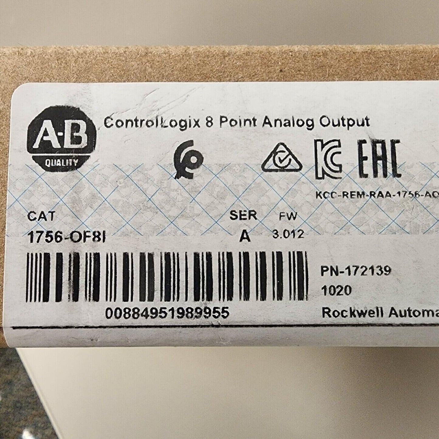 Sealed Allen Bradley 1756-OF8I ControlLogix 8 Point Analog Output Module - ALLEN BRADLEY