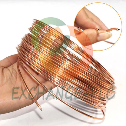 1X T2 Ø 1.6mm/1.8mm/2mm/3mm Microbore Soft Copper Tube Pipe Refrigeration Coil