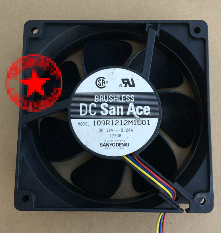 1pcs Sanyo 109R1212M1D01 SanAce 12038 12V 0.24A 12 cm 3-wire chassis fan
