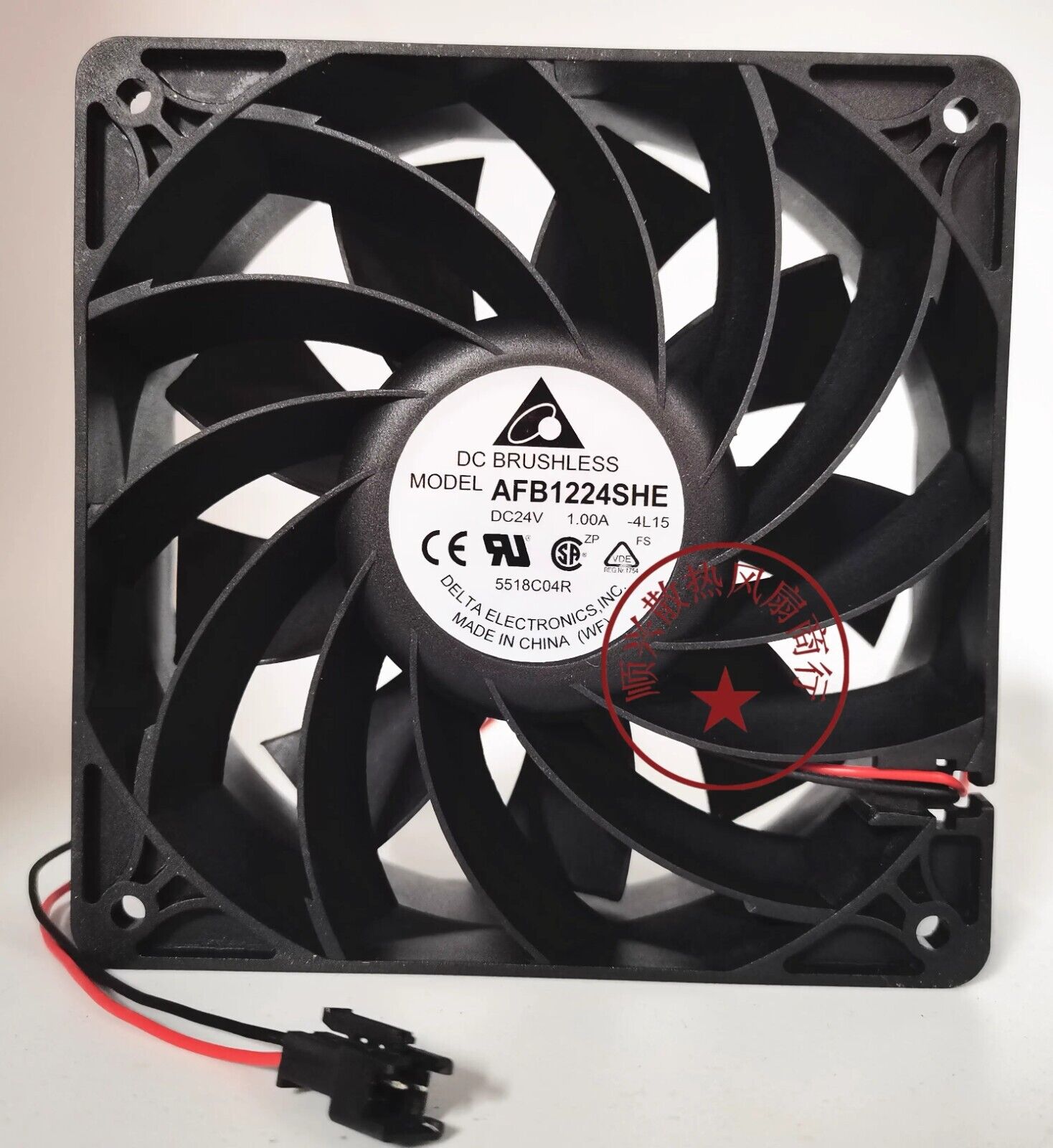 Delta AFB1224SHE Cooling Fan DC24V 1A 12CM 2-Pin Inverter - DELTA