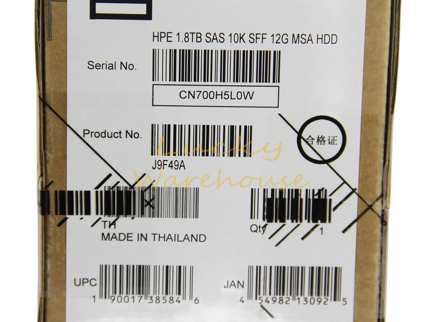 J9F49A 787649-001 HPE MSA 1.8TB 2.5" SAS 10K 12G SFF BC HDD Hard Drive