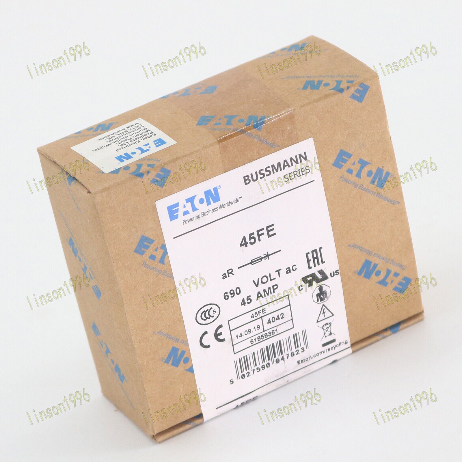 10-Piece Bussmann Eaton Fuse Set, 45Amp, 690V, Fast shipping - BUSSMANN EATON