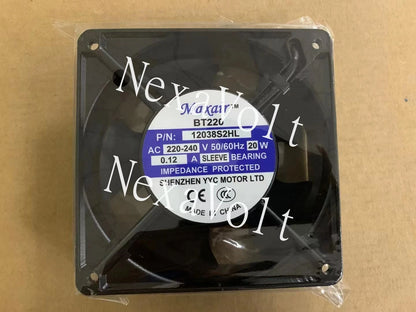 1 PCS Maxair/BT220 Fan 12038S2HL AC 220-240V 20W 0.12A 2 Wire 120×120×38mm