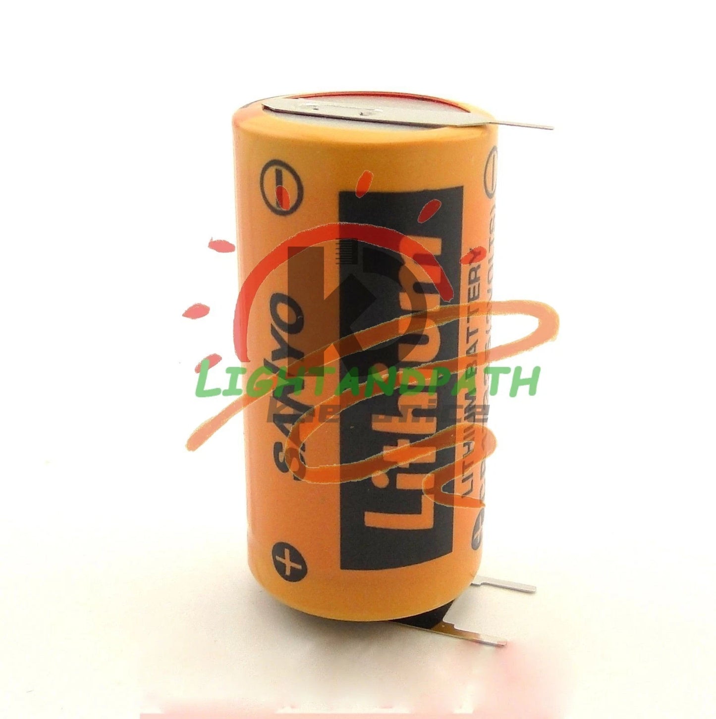 2pcs SANYO CR17335 3V PLC Battery 3P tabs to Repair Saab Cell Pin Type +2P-1P #L