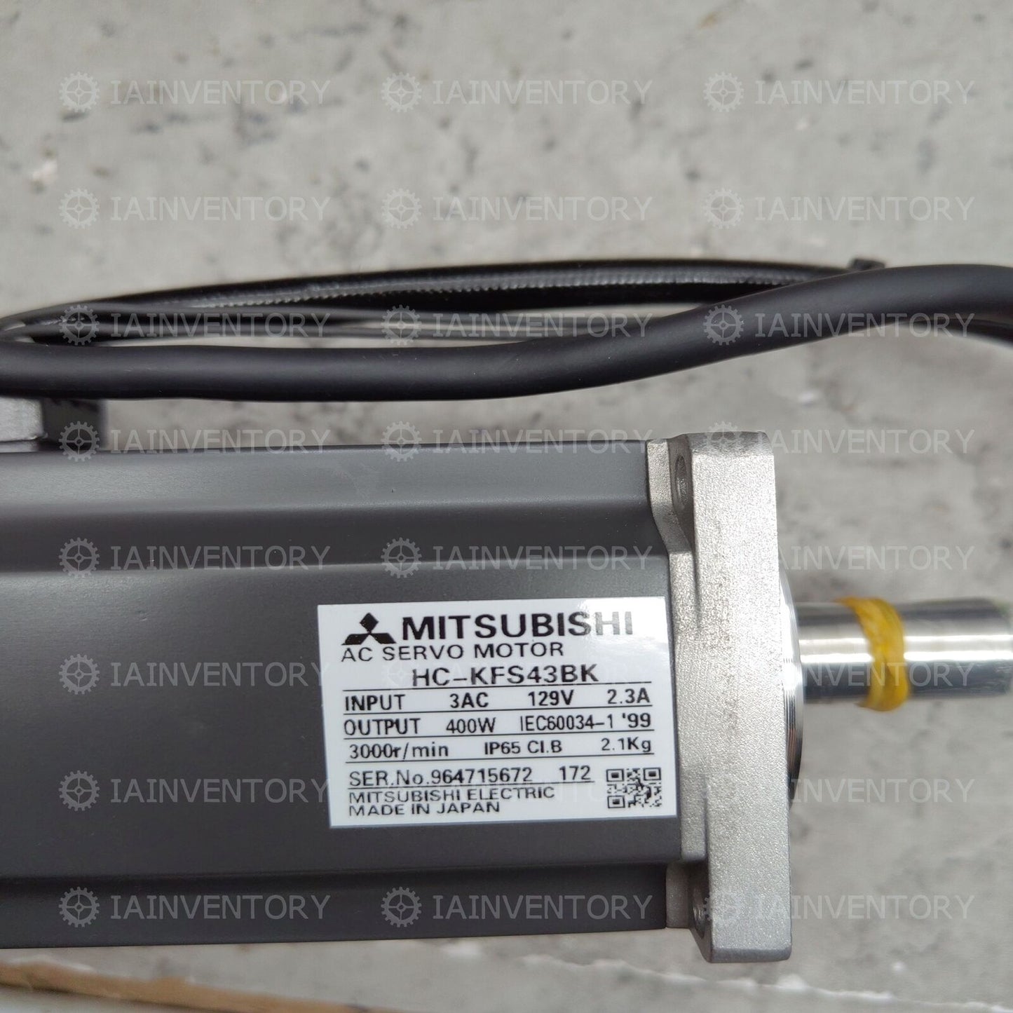 MITSUBISHI HC-KFS43BK Servo Motor, High Performance Servo Motor for Automation and Industrial Applications - MITSUBISHI