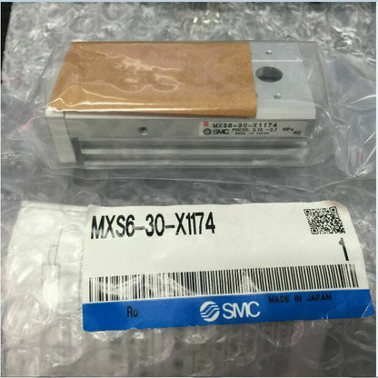 New SMC MXS6-30-X1174 Slide Cylinder - SMC