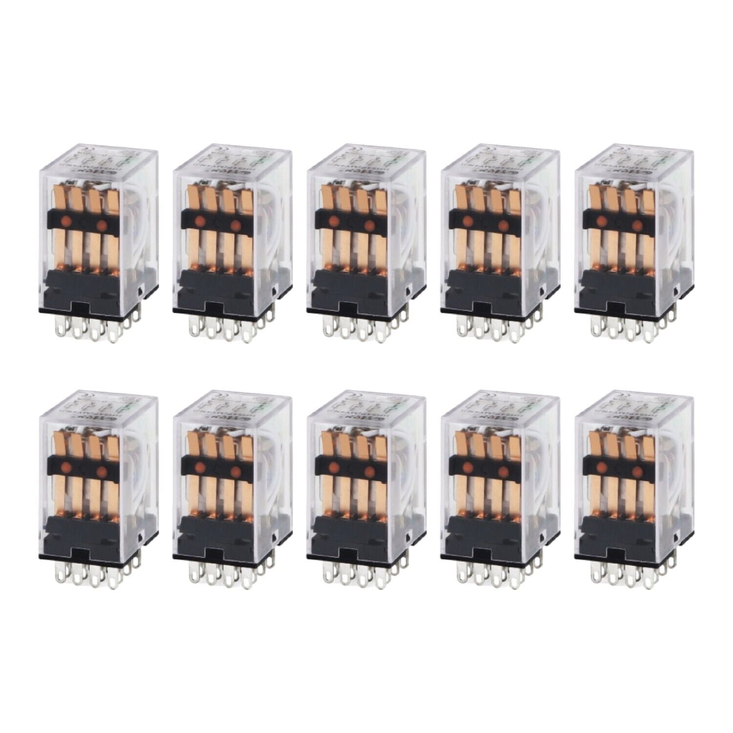 new 10 pcs DC 12V Coil Power Relay 14 pin Replacement for Omron MY4NJ MY4N-J