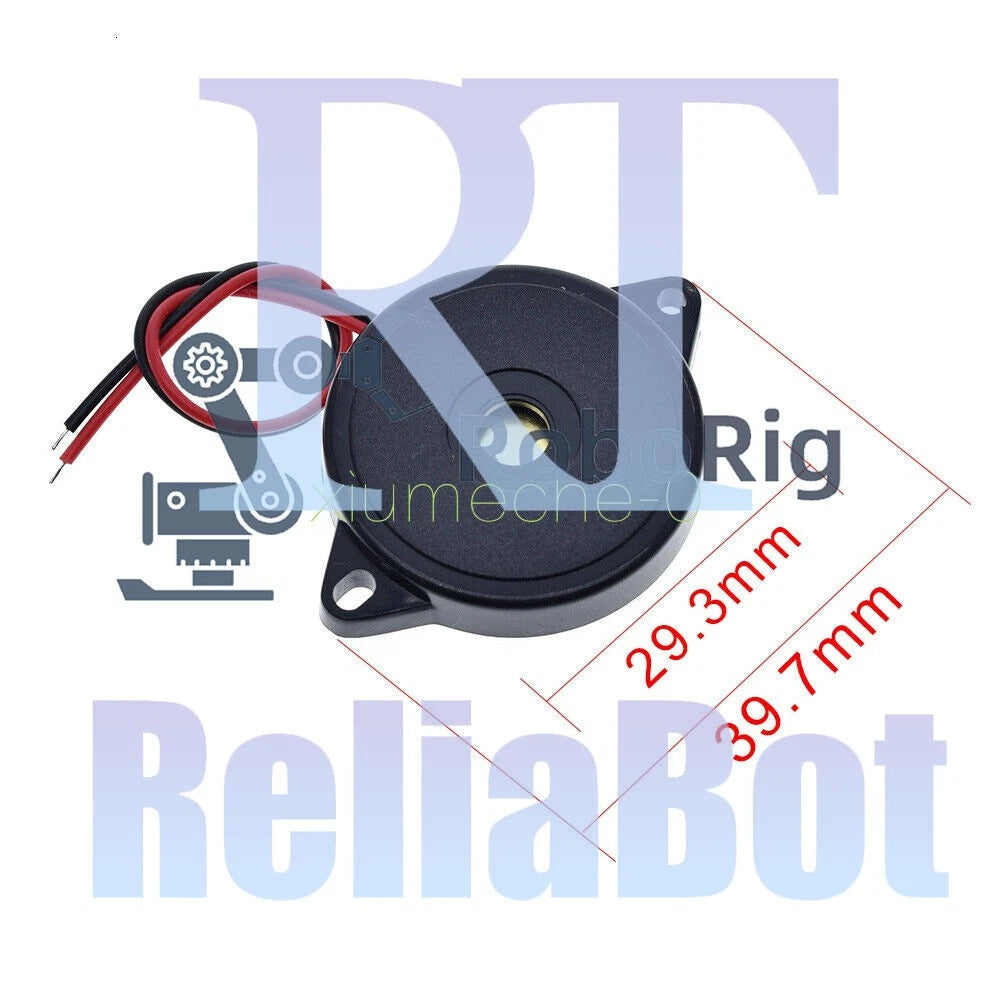2PCS 30X5.5MM AT3040 Enclosed Piezo Passive Buzzer Element W/Wires