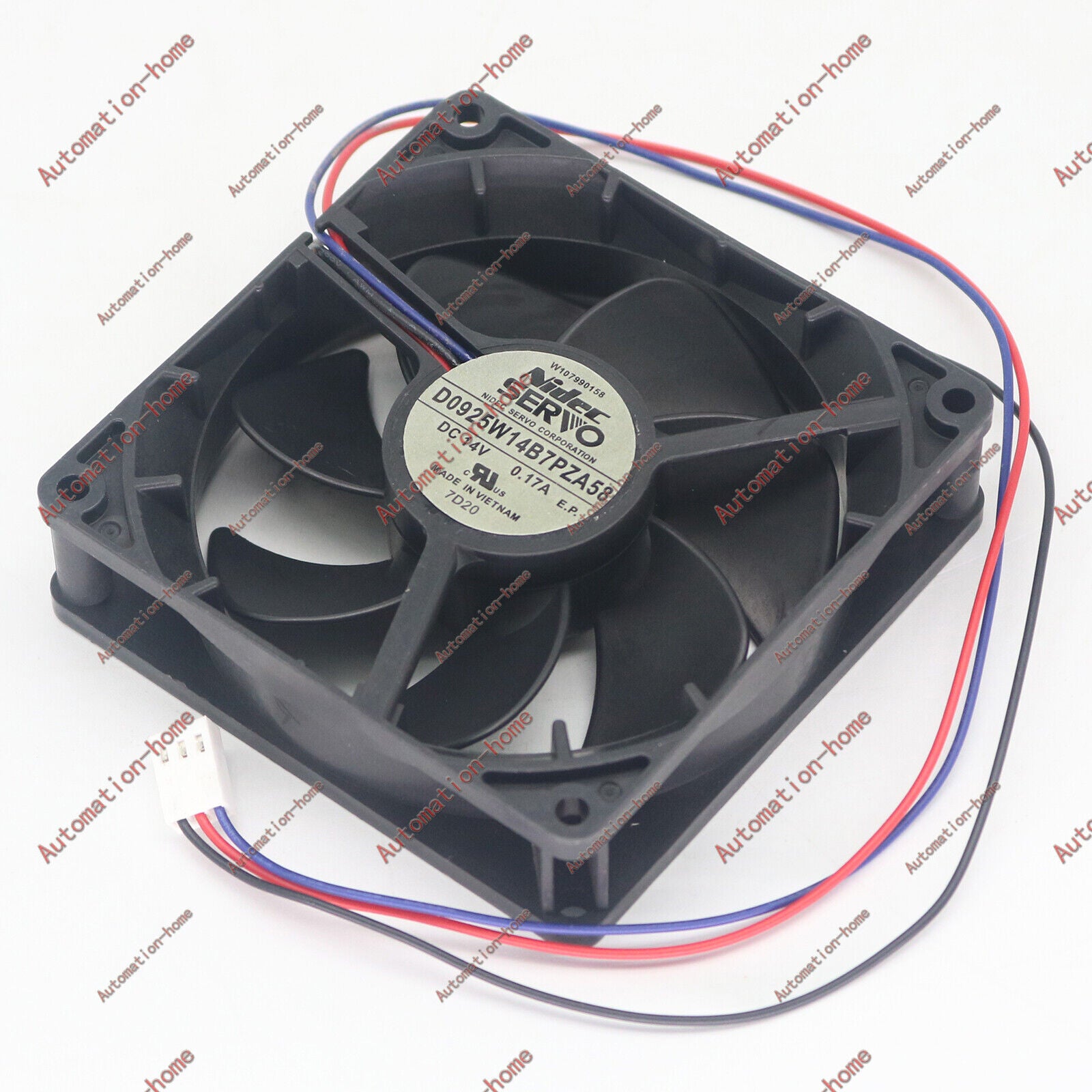 new NIDEC D0925W14B7PZA58 14V 0.17A 90*90*25mm 3-wire Waterproof Cooling