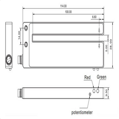 F&C Label Sensor FC-2110D 4-wire 24V NPN NO NC - F&C