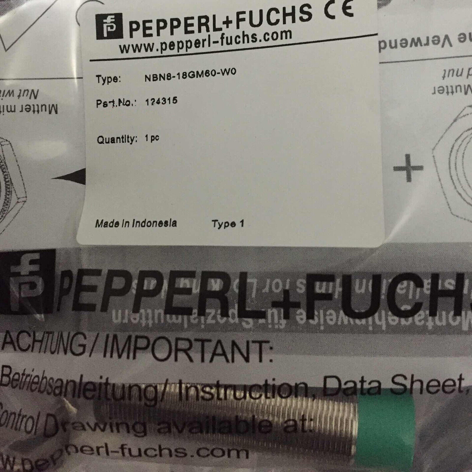 Pepperl+Fuchs NBN8 GM60 inductive sensor - PEPPERL+FUCHS