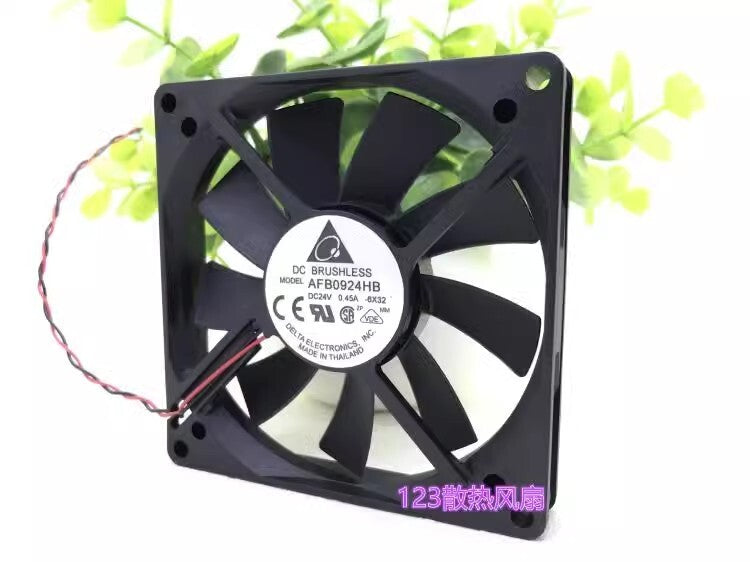 Delta AFB0924HB 9015 DC24V 0.45A 9CM 2-Wire Inverter Cooling Fan