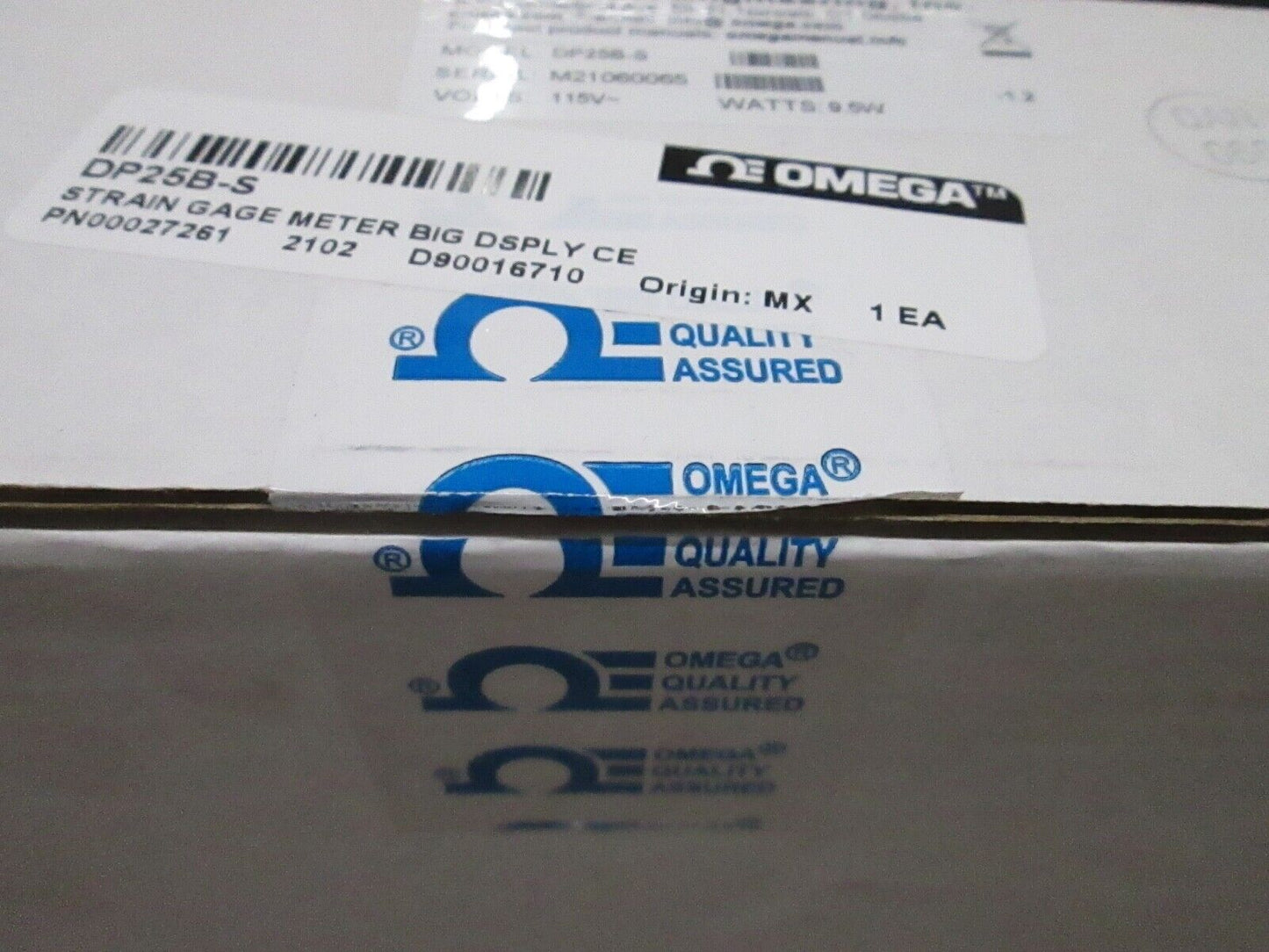 OMEGA Strain Gage Panel Meter 4 DIGIT 115 VAC 9.5W Model Dp25b-s - OMEGA