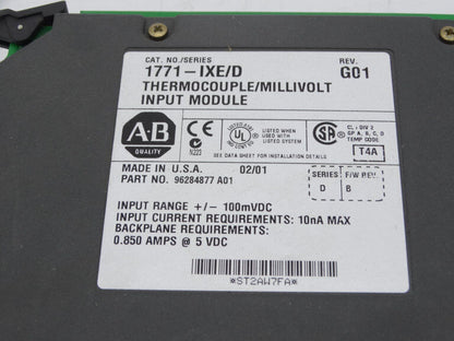 Allen Bradley 1771-IXE Series D PLC Module - ALLEN BRADLEY