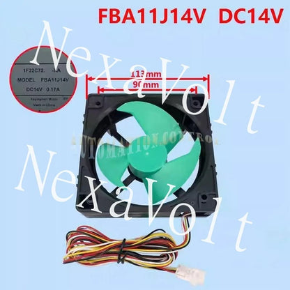 for Panasonic Refrigerator Cooling Fan FBA11J14V DC14V 0.17A Silent Fan 4Pin