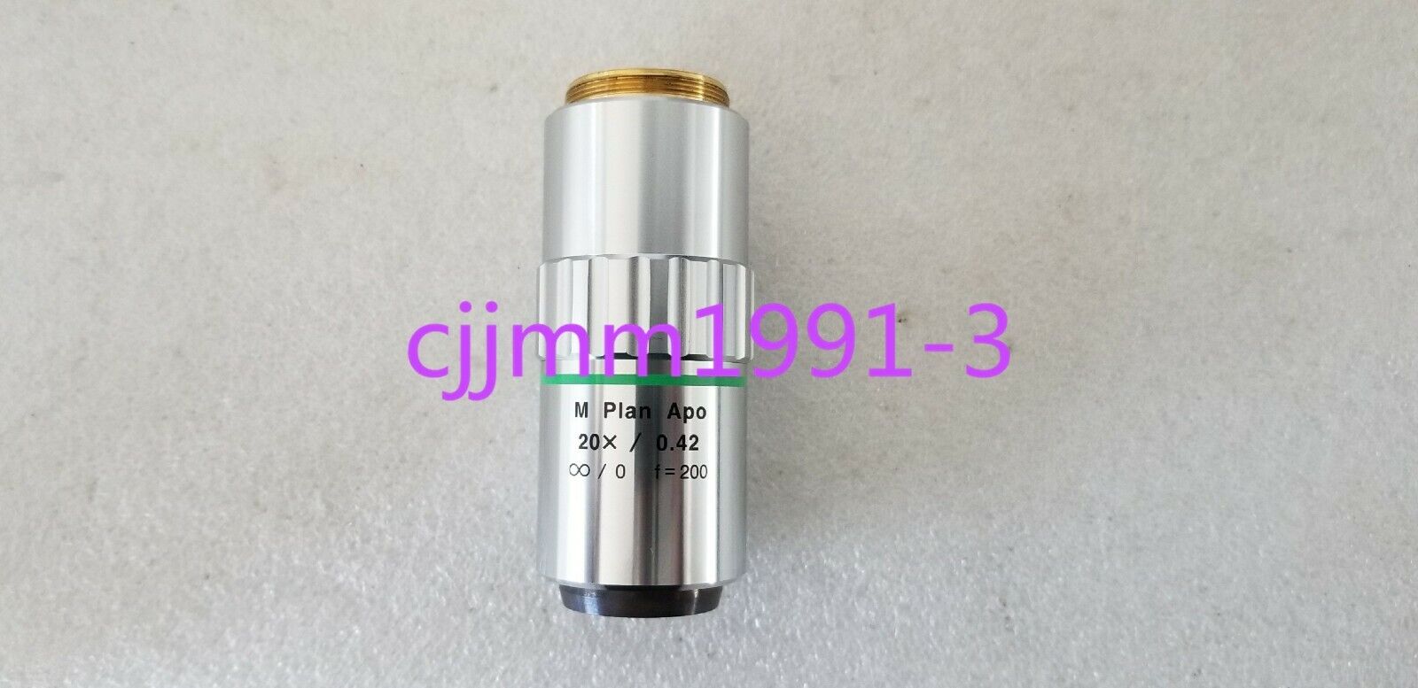 Used Mitutoyo M Plan Apo Objective Lens 20X/0.42 F 200x Infinity Focus - MITUTOYO