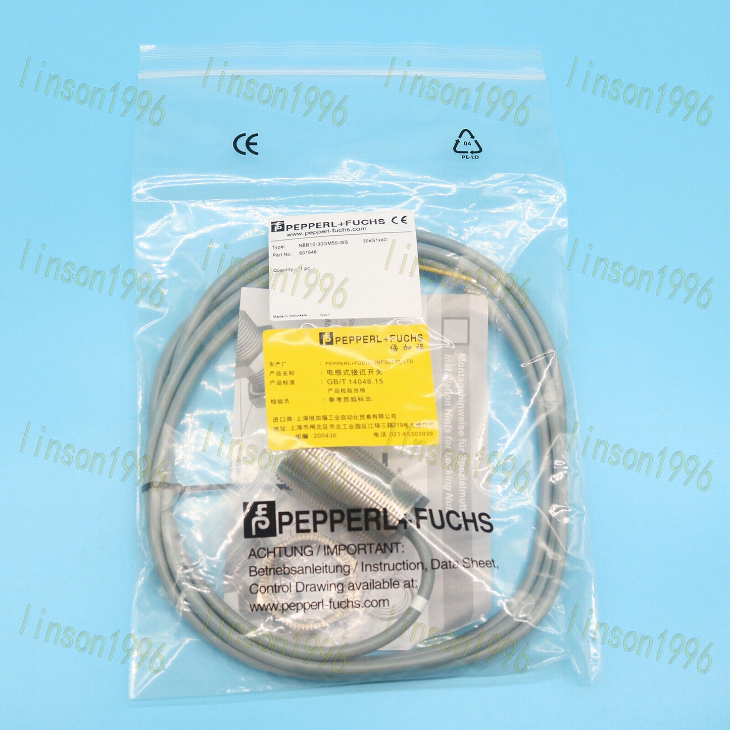 Pepperl+Fuchs NBB10-30GM50-WS Inductive Proximity Sensors - PEPPERL+FUCHS