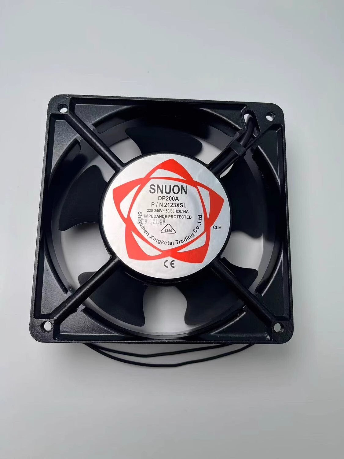 SNUON DP200A P/N 2123XSL 220V-240V 0.14A 12CM Axial Cooling Fan
