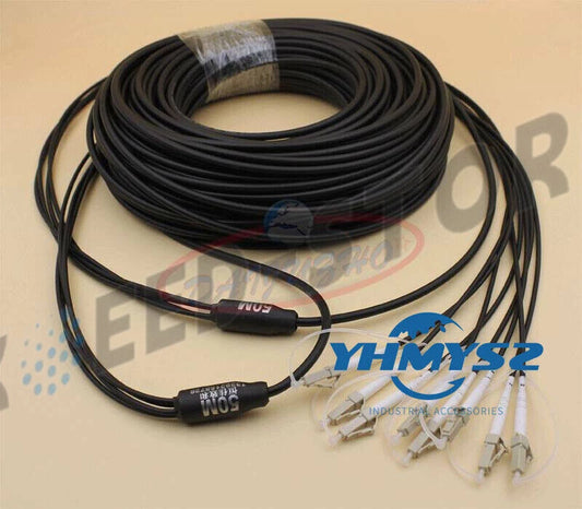 Outdoor LC MM Fiber Optic Patch Cord Waterproof 4 cores Armored TPU Cable