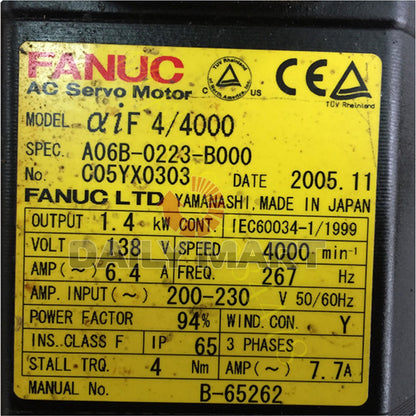 used FANUC A06B-0223-B000 - FANUC CORPORATION