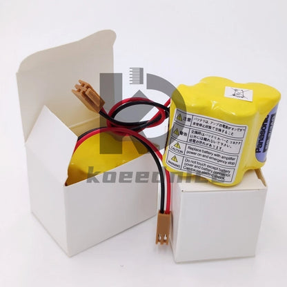 2Pcs BR-2/3AGCT4A 6V PLC Battery For FANUC A98L-0031-0025 with Plug