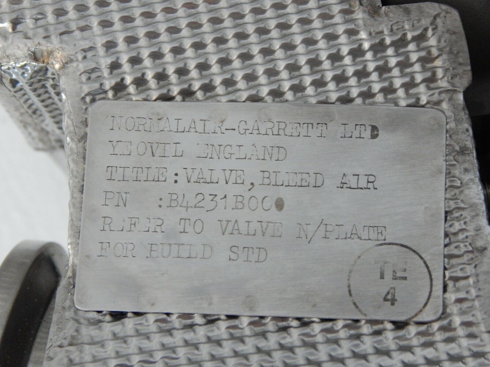 Used AlliedSignal Normalair bleed air valve, Garrett 4231B000-003 - ALLIEDSIGNAL