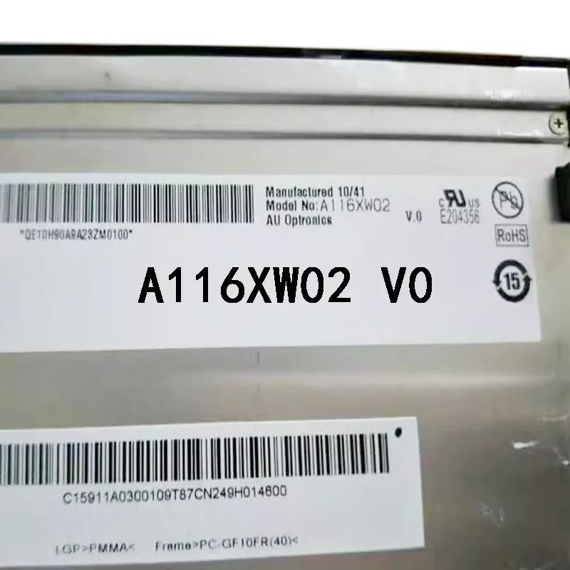 11.6" AUO A116XW02 V0 LCD Display Screen - AUO