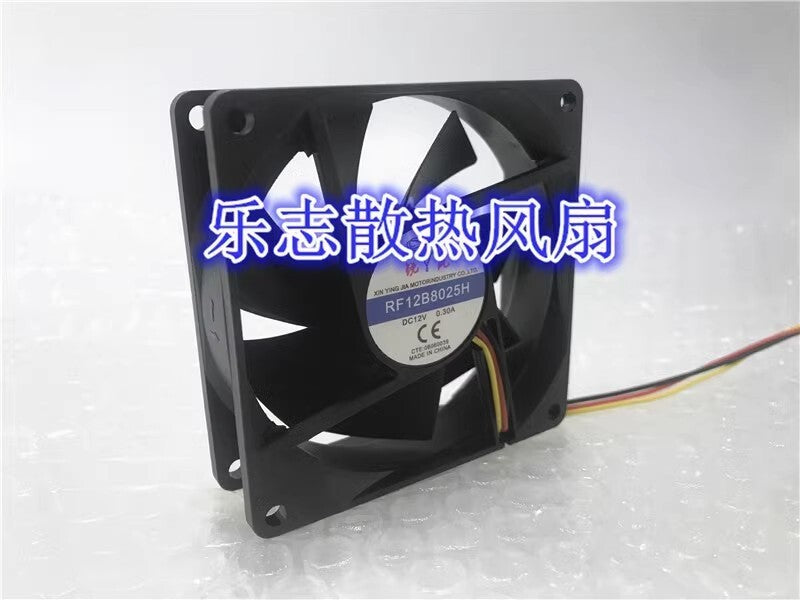 RUIFENG RF12B8025H 8025 DC12V 0.30A 8CM 3-wire Inverter Cooling Fan