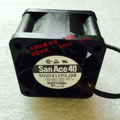 Sanyo 9GV0412P3J08 12V 0.60A 4CM 4028 4-wire cooling fan